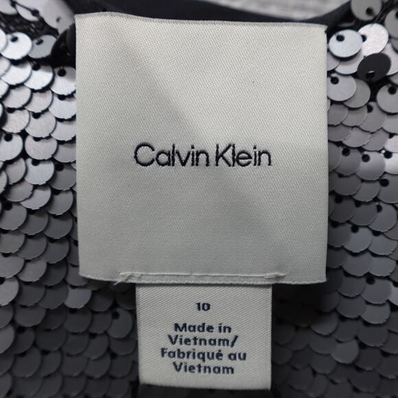 Calvin Klein Women's Sequin Tank Top Dark Gray - Size 10 - Picture 3 of 7